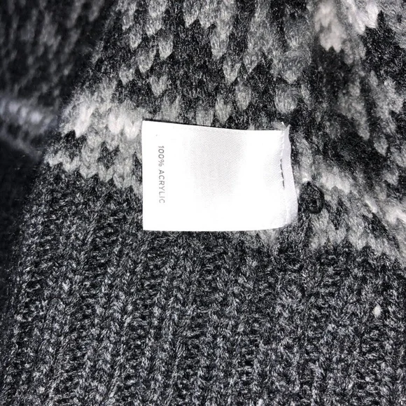 Caslon M Cardigan Knit Black White Grey Ornament